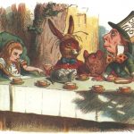 tea party of Alice in Wonderland