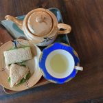 Tea tray for Thistle Farms' Tea and Justice Virtual Tea Party