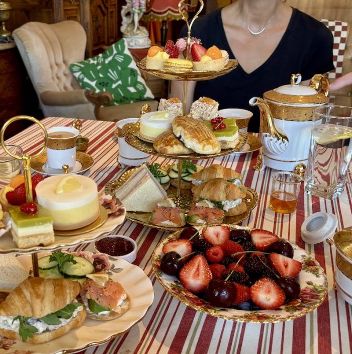 August visit for afternoon tea at Antique Caffe in Johns Creek, GA
