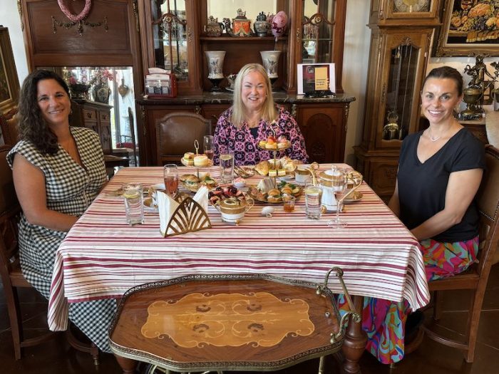 August visit for afternoon tea at Antique Caffe in Johns Creek, GA