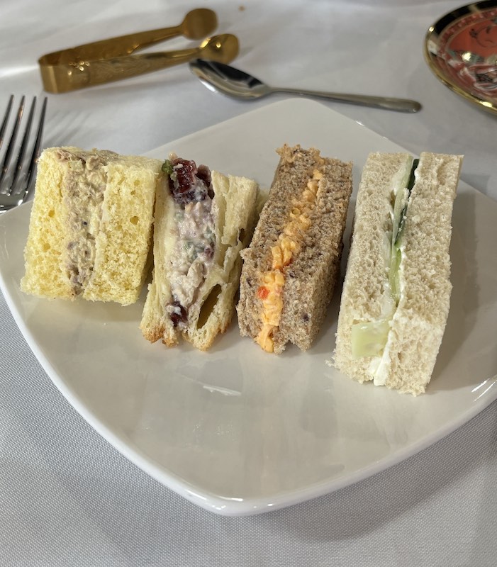 tea sandwiches at Magnolia Tea Room in McDonough, Georgia