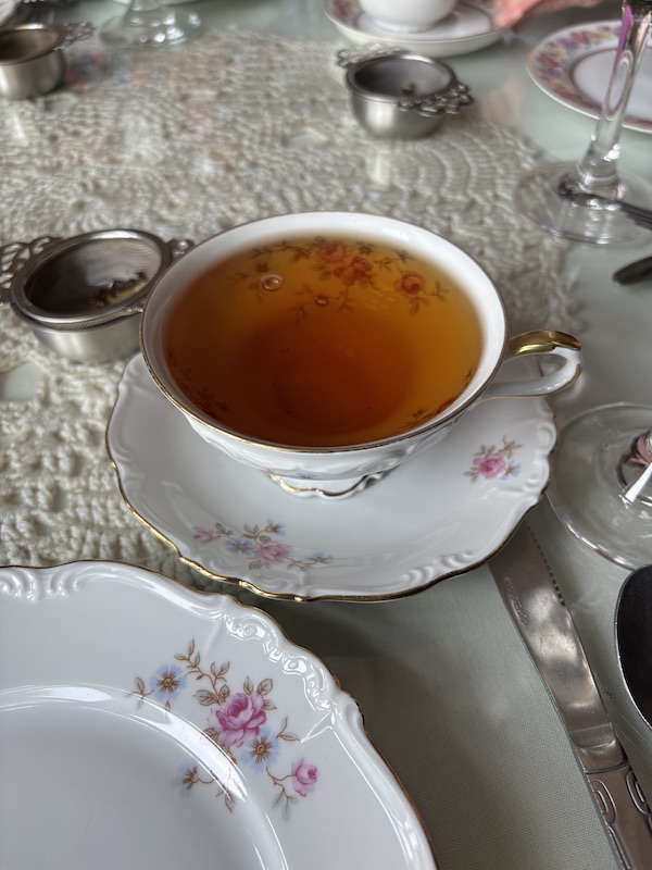 afternoon tea at Bayard Cutting Arboretum, Hidden Oak Cafe in Great River, New York