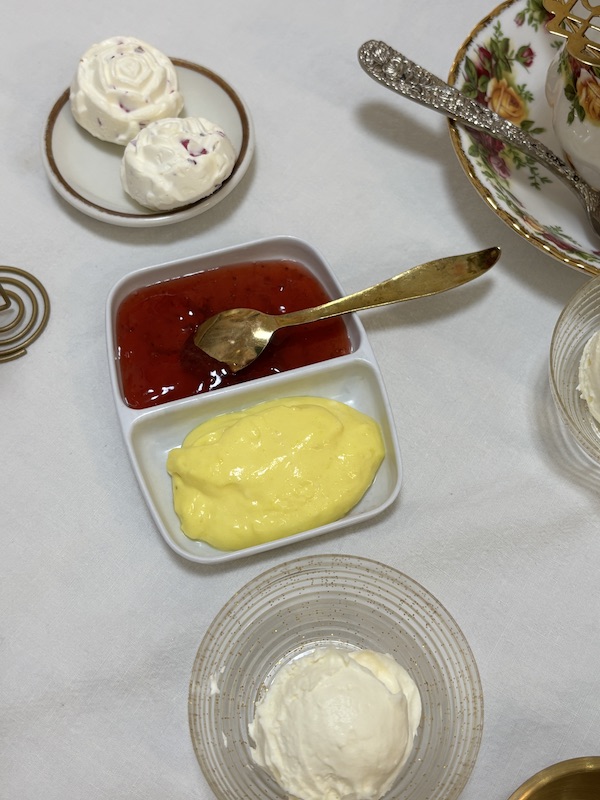 scone spreads at Afternoon Tea at Mimi's Table & Garden Tea Room in Sylacauga, Alabama