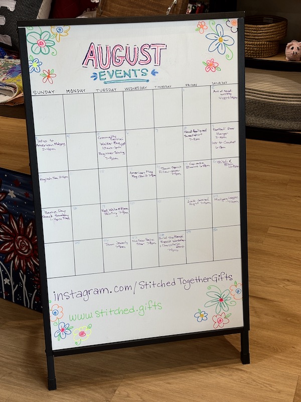 calendar to display upcoming teas by Boxed Bites 2 Go in Marietta, Georgia