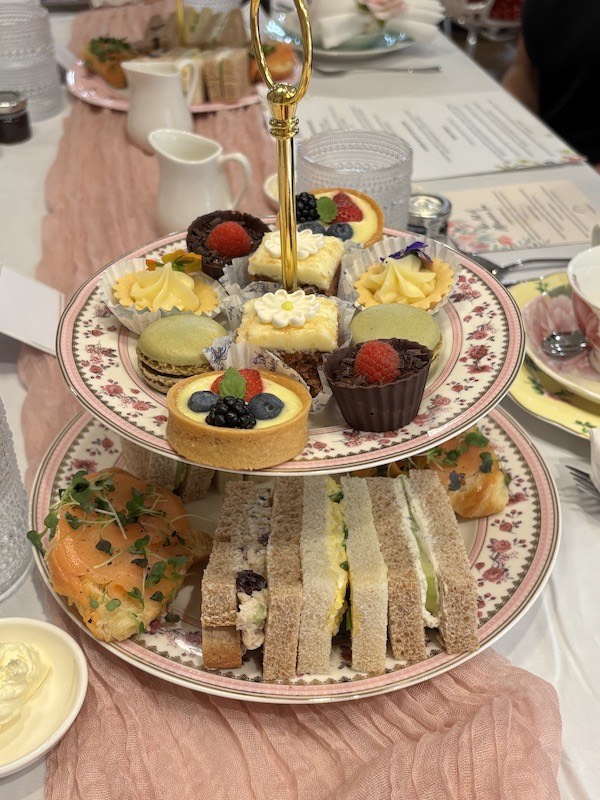 tiered tray at Afternoon Tea at Boxed Bites 2 Go in Marietta, Georgia