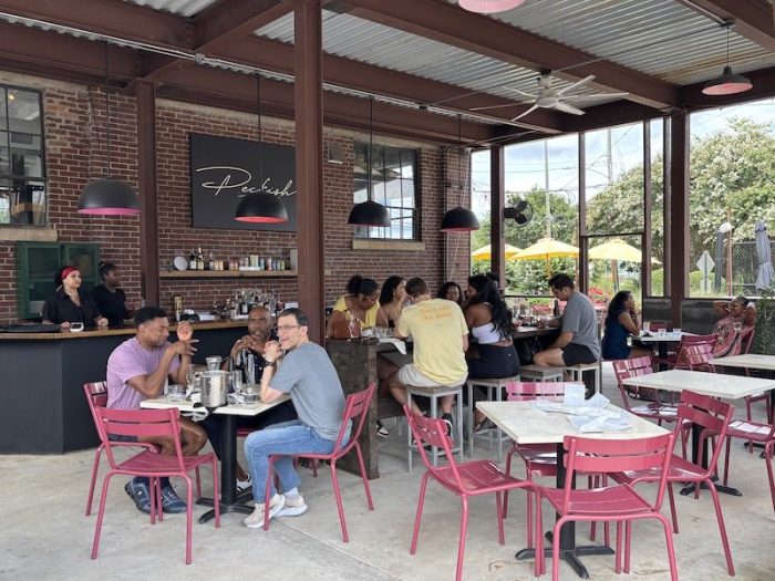 outdoor patio at Peckish in Atlanta, Georgia