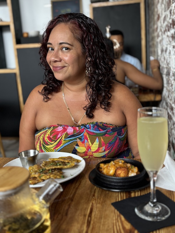 enjoying brunch at Peckish in Atlanta, Georgia