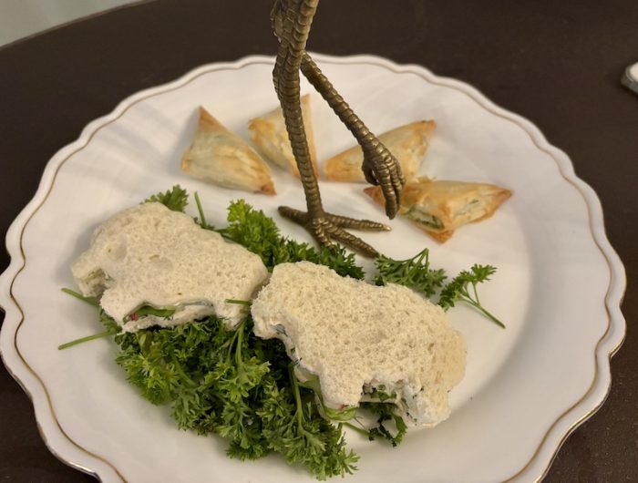 finger sandwich at afternoon tea at Bellwether House in Savannah, Georgia