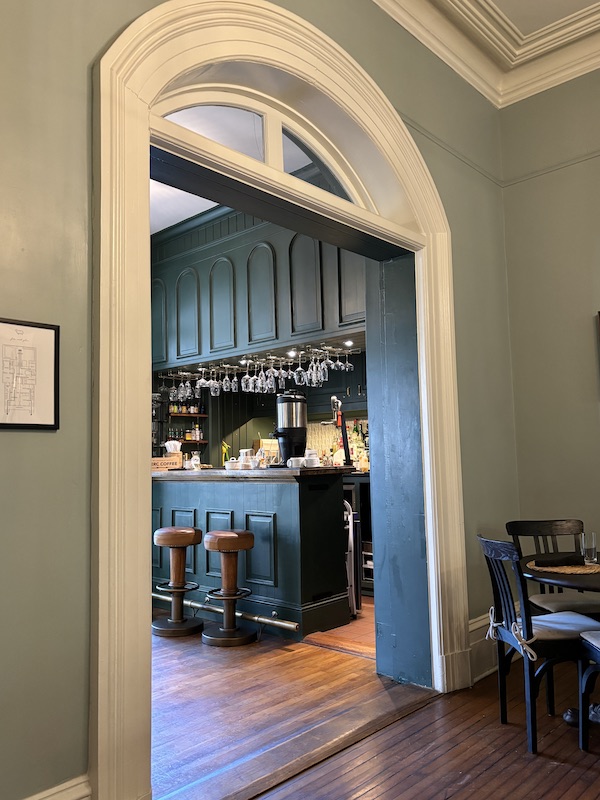 bar at Bellwether House in Savannah, Georgia