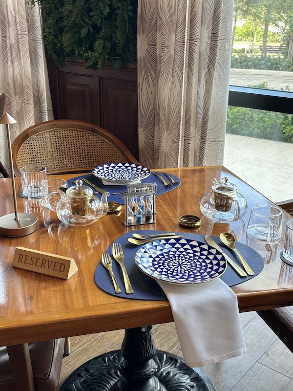 table for tea at The Ben West, Proper Grit in West Palm Beach, Florida