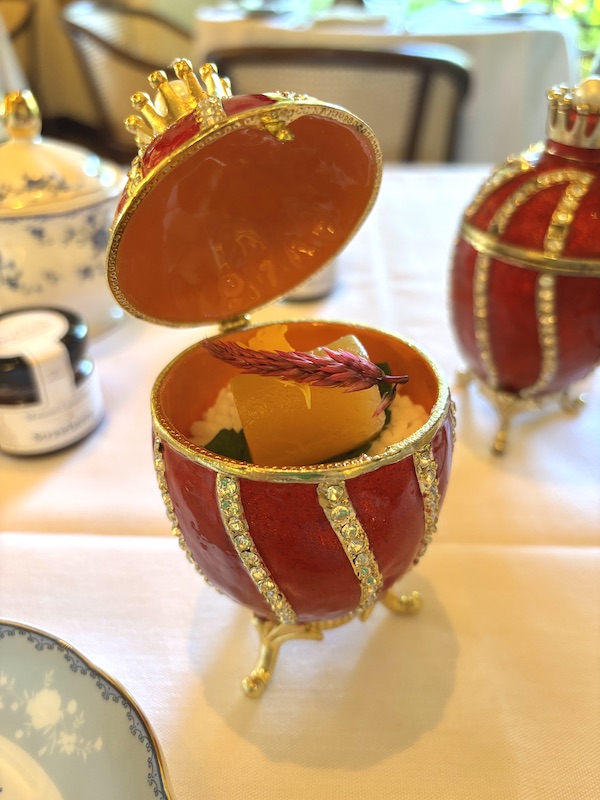 amuse bouche at afternoon tea at The Brazilian Court's Cafe Boulud in Palm Beach, Florida