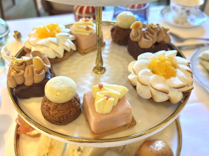 pastries at afternoon tea at The Brazilian Court's Cafe Boulud in Palm Beach, Florida