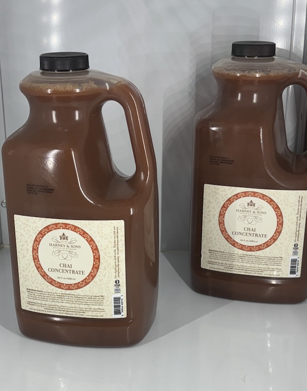 chai concentrate at Harney & Sons Millerton, New York tea bar