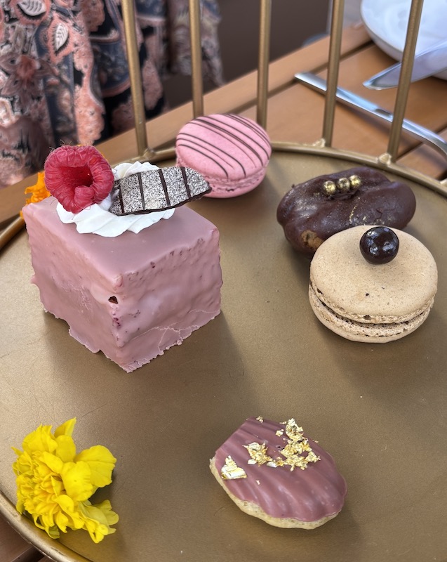 pastries at afternoon tea at The Westin Atlanta Gwinnett, Overstory Rooftop Bar