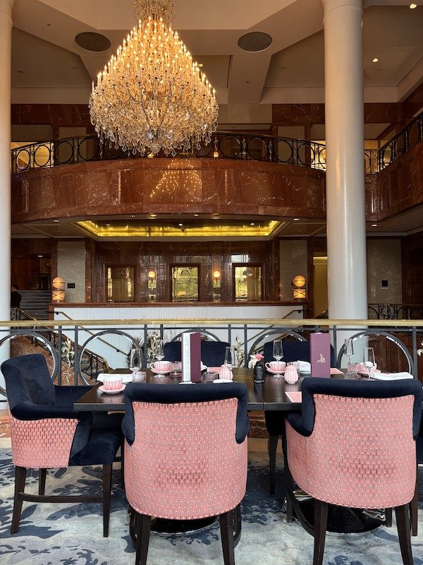 pink accents at the new afternoon tea at Four Seasons Hotel Atlanta