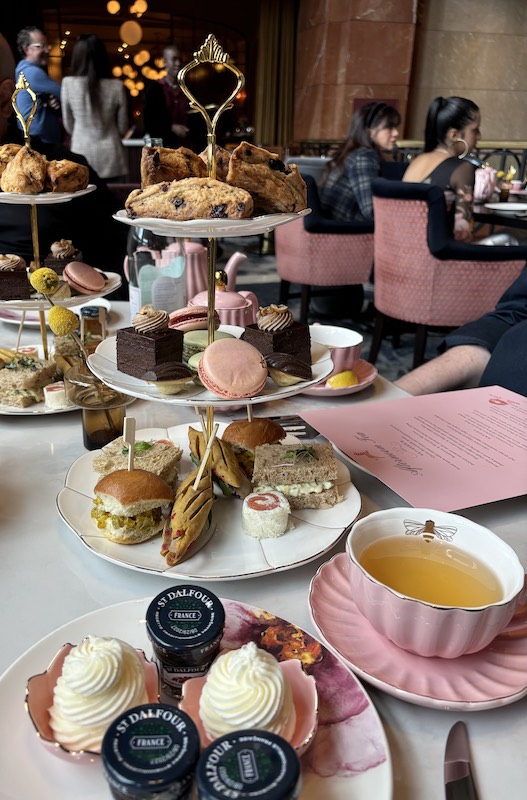 three tiered tray at the new afternoon tea at Four Seasons Hotel Atlanta