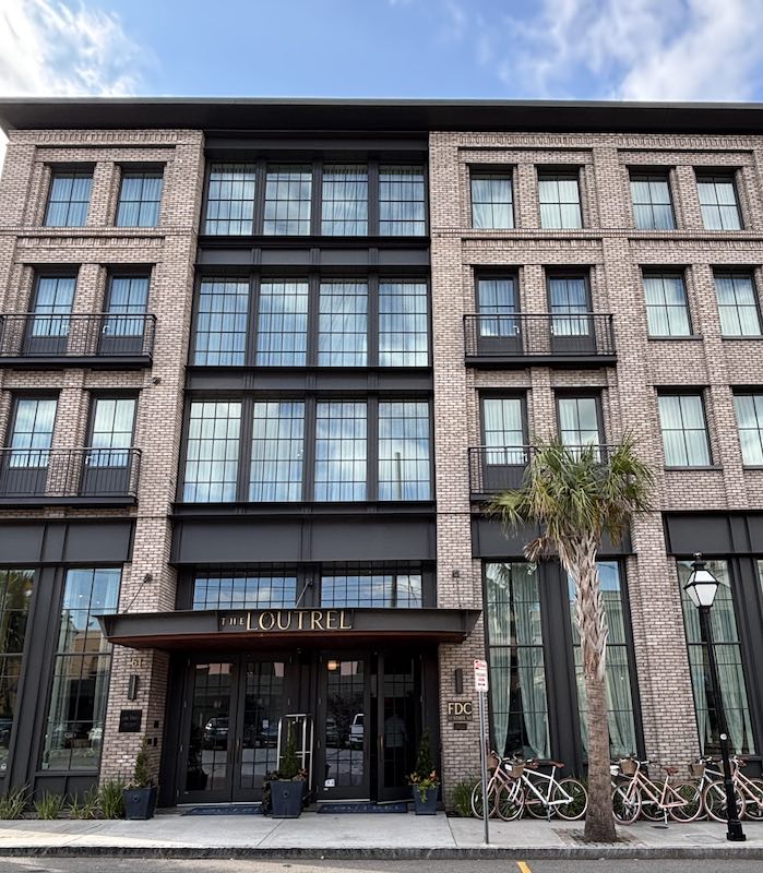 outside The Loutrel for afternoon tea in South Carolina