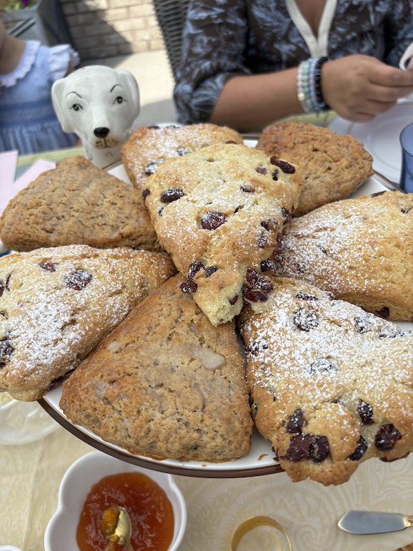 large scones at afternoon tea at The Loutrel in Charleston, South Carolina