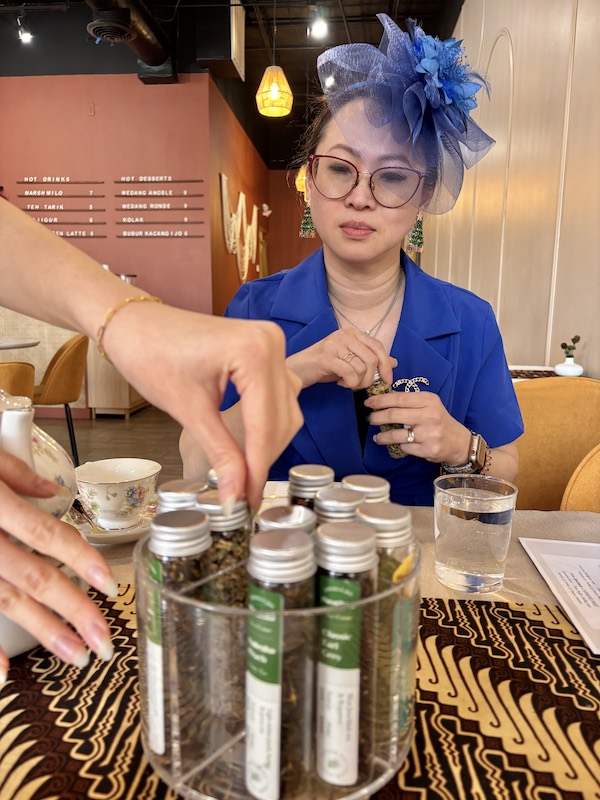 tea sniffers to find your favorite tea at Gula Indonesian Desserts on Buford Highway in Atlanta, Georgia