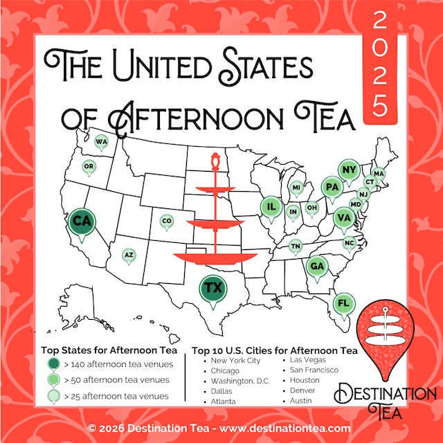 Destination Tea's 2025 The United States of Afternoon Tea Graphic