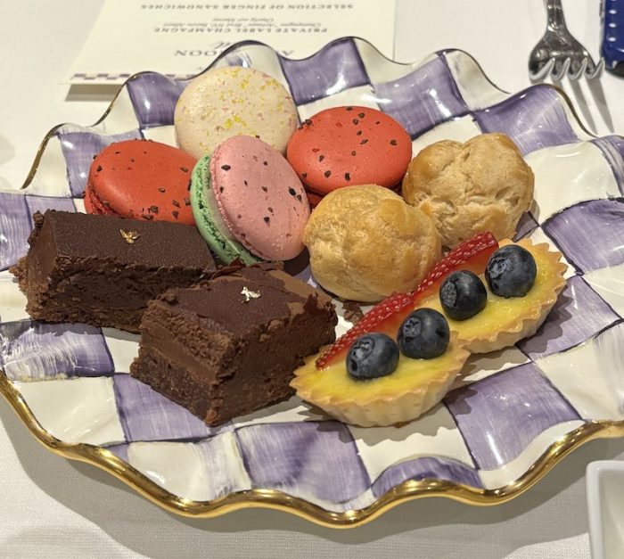 French pastries at afternoon tea at Delamar West Hartford, Artisan in Connecticut