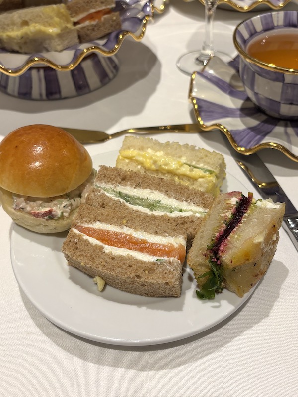 tea sandwiches at afternoon tea at Delamar West Hartford, Artisan in Connecticut