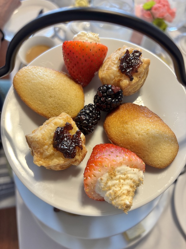 dessert at afternoon tea at Anna's Tearoom in Springfield, Georgia.