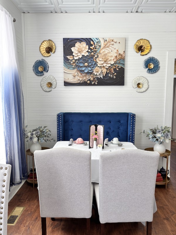 favorite table in Anna's Tearoom in Springfield, Georgia.