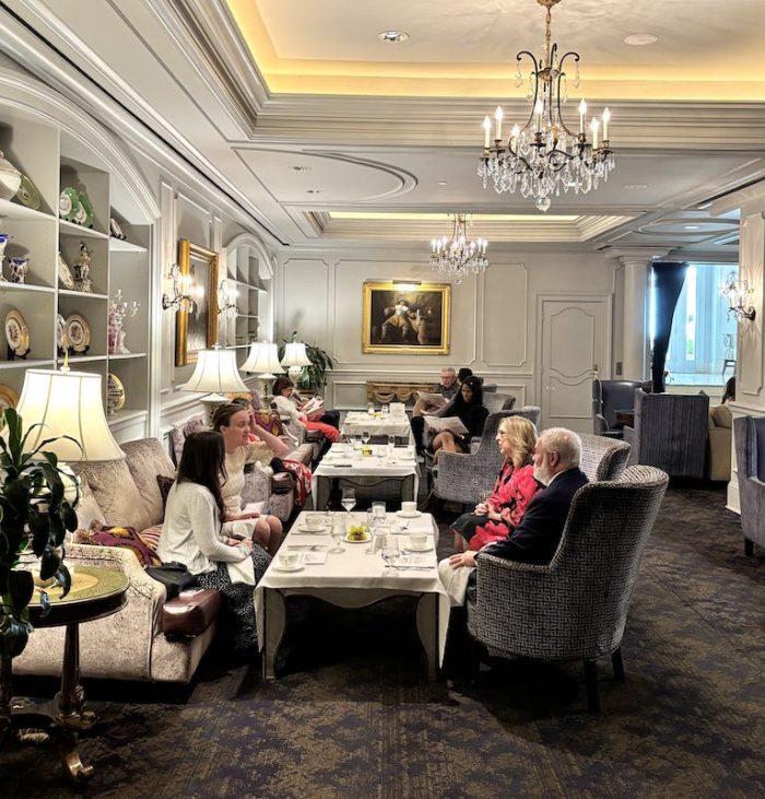 sitting to a low tea at The Ritz-Carlton New Orleans