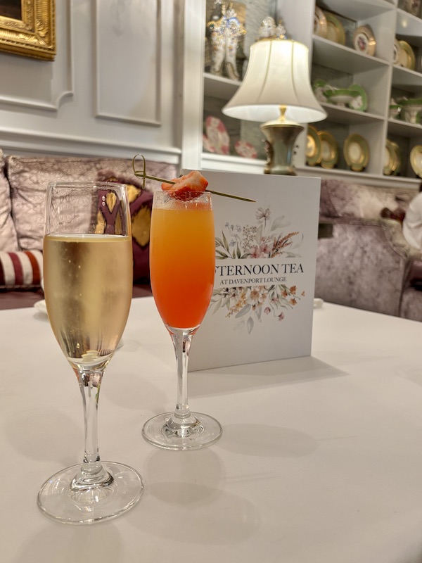 bubbly and mocktail at afternoon tea at The Ritz-Carlton New Orleans