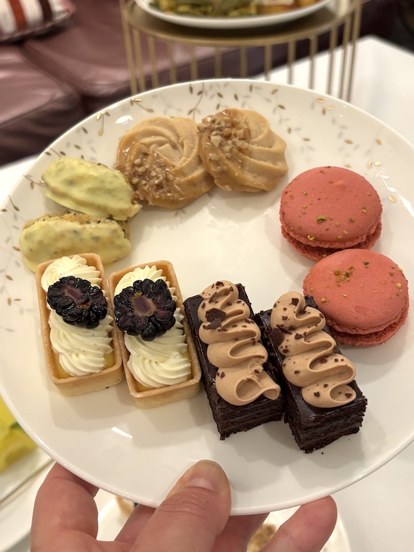 five pastries at afternoon tea at The Ritz-Carlton New Orleans