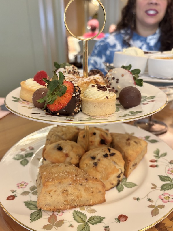 scones and sweets at afternoon tea at The Windsor Court, Le Salon in New Orleans, LA