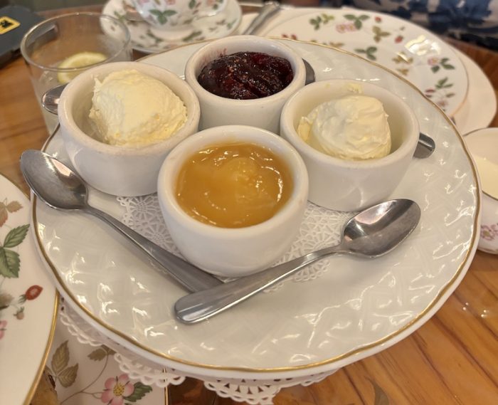 real clotted cream at afternoon tea at The Windsor Court, Le Salon in New Orleans, LA