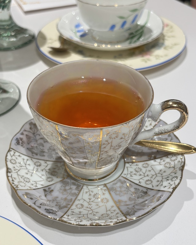 beautiful teacup at afternoon tea at Le Faucheur in Dunwoody, Atlanta, Georgia