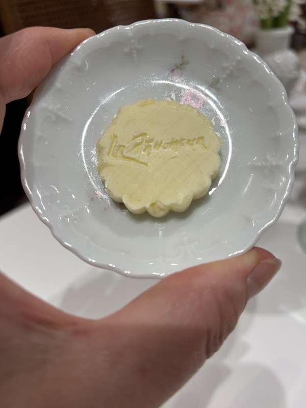 butter pats at Le Faucheur in Dunwoody, Atlanta, Georgia