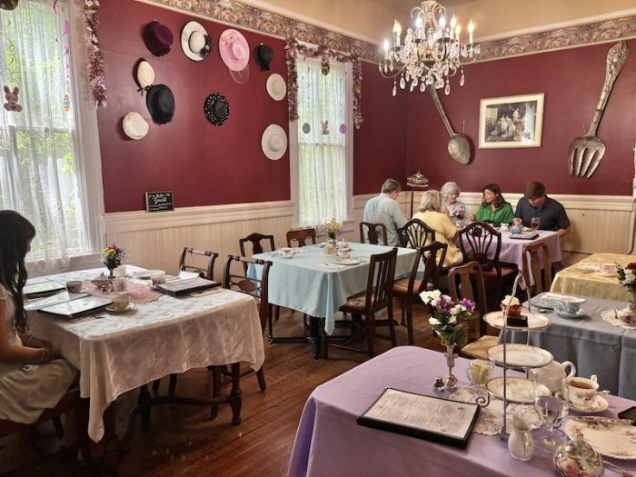 The second large tearoom inside Smith-Byrd House in Prattville, Alabama