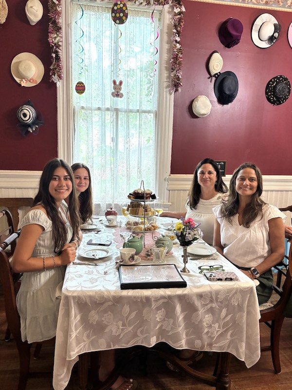Our tea table at afternoon tea at Smith-Byrd House in Prattville, Alabama