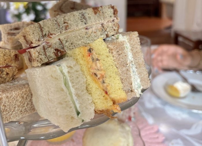 tea sandwiches at Smith-Byrd House in Prattville, Alabama