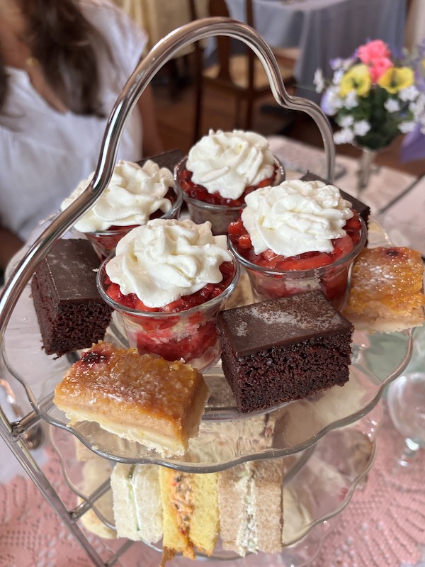 desserts at afternoon tea at Smith-Byrd House in Prattville, Alabama