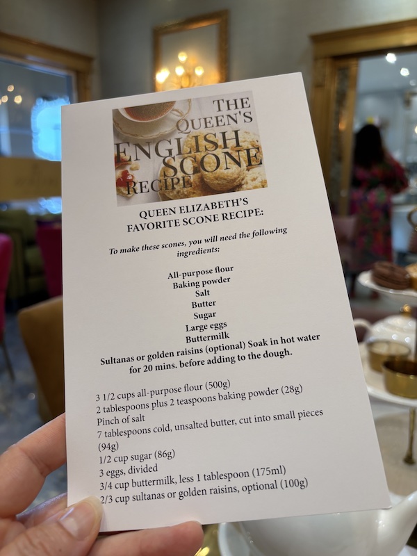 scone recipe from The Duchess Tea Salon at Cafe Channing Noelle in Nassau, Bahamas
