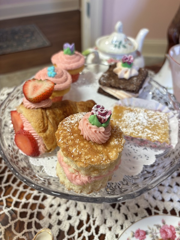 desserts at afternoon tea at Stillwater Tea House at Rose Cottage in Suffolk, VA