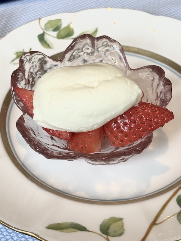 strawberries and cream at afternoon tea at The Peninsula Beverly Hills, California