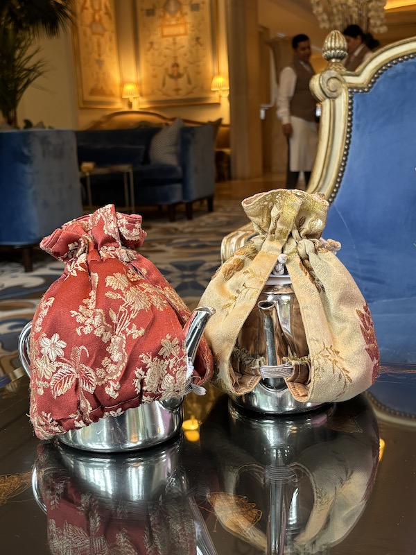 tea cosies at afternoon tea at The Peninsula Beverly Hills, California