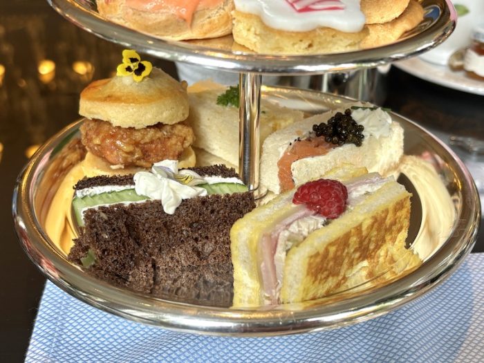 finger sandwiches at afternoon tea at The Peninsula Beverly Hills, California