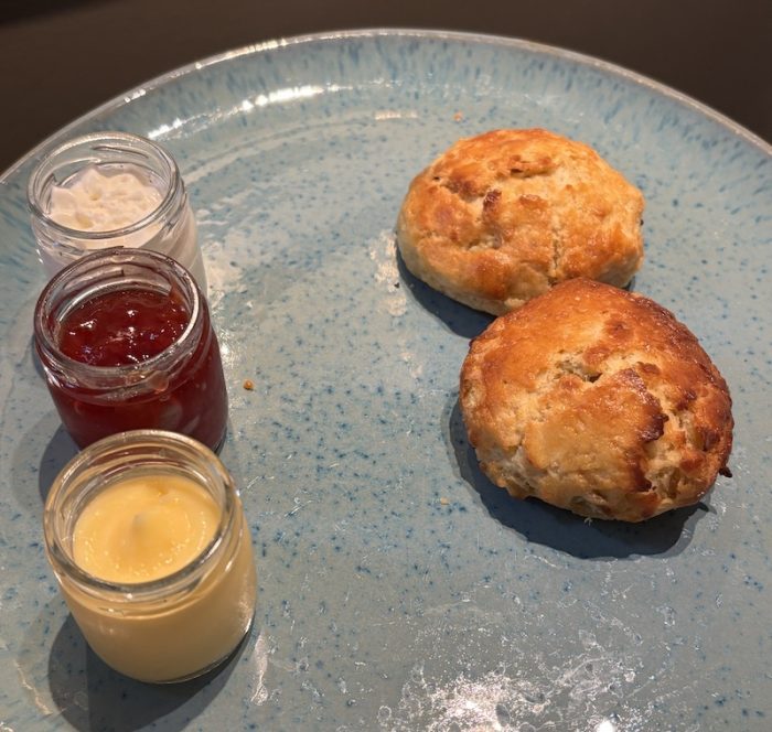 scones with lemon curd at The Fearrington House Restaurant in Pittsboro, North Carolina