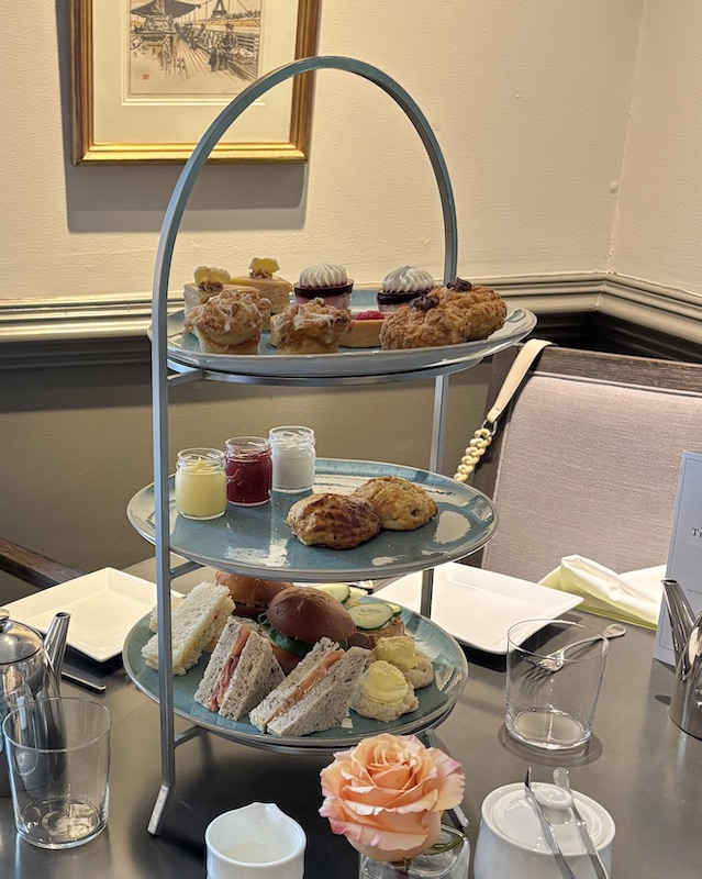three tiered tray at The Fearrington House Restaurant in Pittsboro, North Carolina